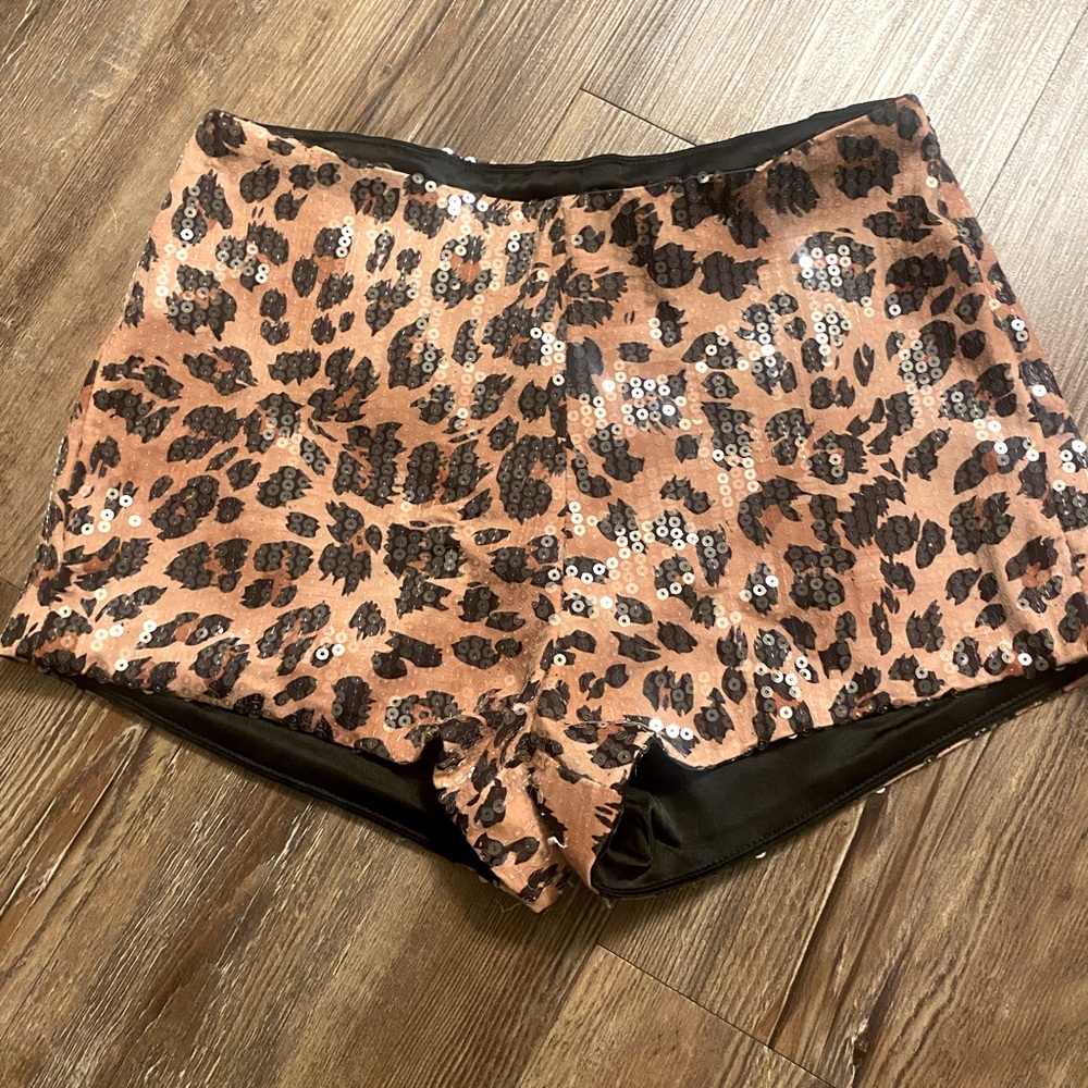 Epic Current mood Cheetah sequin booty shorts